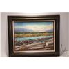 Image 2 : C. McCubbing, framed oil on board painting of drift wood in a mountainous river, dated 1975, 17-3/4"