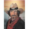 Image 1 : Reinhardt, framed original pastel on paper portrait of a cowboy, dated 10/90 27-1/2" x 21-1/4"