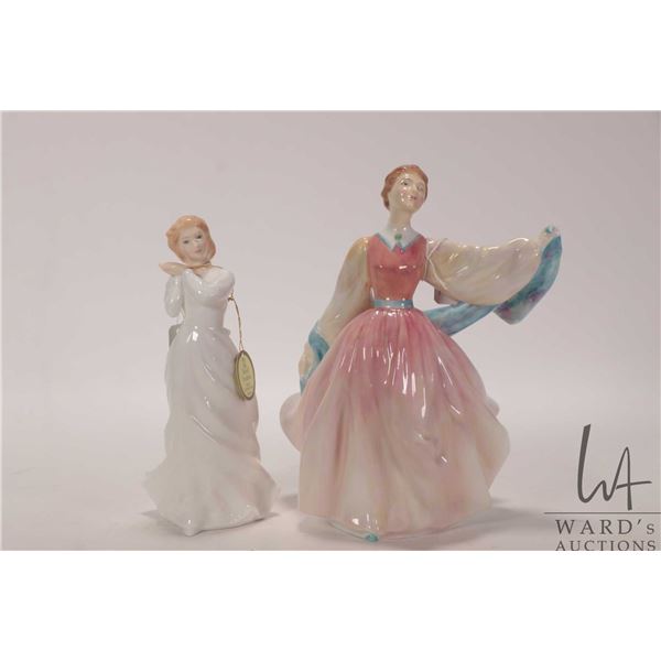 Two Royal Doulton figurines including "Gay Morning" HN2135 and "Sweet Dreams" HN3394