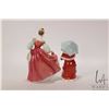 Image 2 : Two Royal Doulton figurines including "Miss Muffet" HN1936 and "Fair Lady (Red)" HN 1962