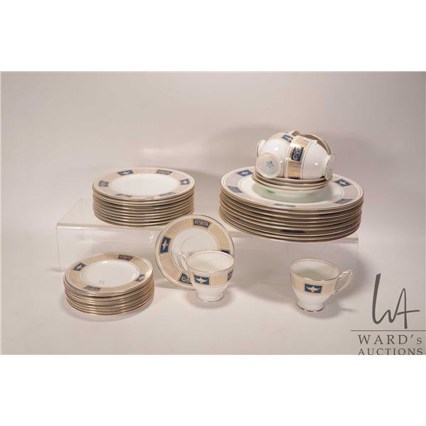 Selection of Coalport "Palladian" bone china dinner ware including nine 10 1/2", nine 8" side plates