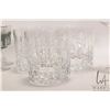 Image 3 : Tray lot of glassware including five heavy tumblers, four crystal wine glass and eight Jeanette Hell