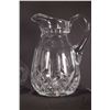 Image 2 : Two vintage drinks decanters plus a heavy pitcher and a lidded spooner