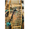 Image 2 : Pair of 58" long Huron snow shoes with leather bindings, appear unused