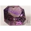 Image 2 : 111.02 ct. custom flower design cut amethyst gemstone with certificate provided by consignor