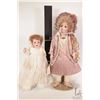 Image 2 : Two handmade reproduction dolls including Circle Dot Bru "Estelle", bisque head with threaded blue g