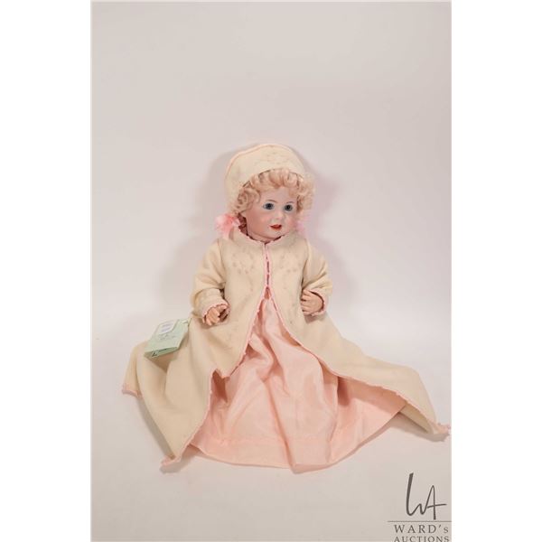 Handmade reproduction doll K&R 116/A by Kammer and Reinhardt. bisque head, threaded blue glass eyes,