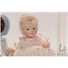 Image 4 : Two small artist made all-bisque baby dolls including 5" boy with glass eyes in knit costume and gir