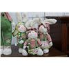 Image 2 : Five decor Easter rabbits including 24" mum and dad with three children