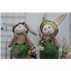 Image 3 : Five decor Easter rabbits including 24" mum and dad with three children