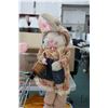 Image 2 : Three decor Easter rabbits including 24" mum and dad plus baby and a metal miniature shopping cart