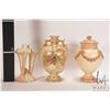 Image 2 : Three pieces of vintage/ antique Royal Worcester blush ivory including 8" vase with handpainted flow