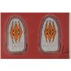 Image 2 : Vintage framed Indigenous beadwork moccasin covers, overall dimensions including frame 14" X 16 1/2"