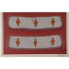 Image 2 : Vintage framed Indigenous beadwork cuffs/ collar (?), overall dimensions including frame 15" X 19 1/
