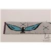Image 2 : Vintage Indigenous beadwork Thunderbird sash, 3" W X 26" in length