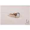 Image 1 : 10kt yellow gold ring set with oval opal gemstone, 2.7 grams, size 7