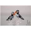 Image 1 : Swarovski crystal "Atlantic Puffins" no. 261643, 2 1/2" height. From the Feathered Friends Collectio