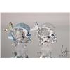 Image 1 : Two Swarovski crystal "Blue Tang Fish" no. 886180 and 883822 each 2 1/2" in height. Includes one mir