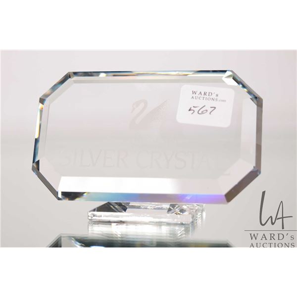 Swarovski crystal plaque/ paperweight with original box