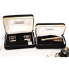 Image 2 : Selection of gent's jewellery including cufflinks tie pins, pendant plus Atco watch and a boxed ligh