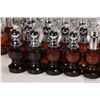 Image 2 : Forty four vintage Avon chess pieces half containing an amount of Avon gent's fragrance, some full. 