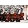Image 3 : Forty four vintage Avon chess pieces half containing an amount of Avon gent's fragrance, some full. 