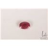 Image 1 : 6.14ct Burmese ruby faceted oval cut gemstone with certificate provided by consignor