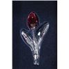 Image 5 : Four Swarovski crystal collectible tulips, each 3 1/2" in length plus two sets of 9 mini tulips and 