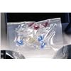 Image 7 : Four Swarovski crystal collectible tulips, each 3 1/2" in length plus two sets of 9 mini tulips and 
