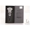 Image 1 : Rosenthal Versace frosted crystal wine stopper with original box