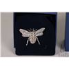Image 3 : Swarovski crystal beaded bee and a stylized Swarovski deer brooch plus a Swarovski ball point pen