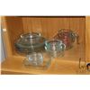 Image 1 : Selection of vintage Pyrex cookware including four pie plates ten clear refrigerator boxes, and thre
