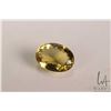 Image 1 : 54.49 ct lemon quartz mixed cut oval gemstone with certificate provided by consignor