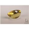 Image 2 : 54.49 ct lemon quartz mixed cut oval gemstone with certificate provided by consignor