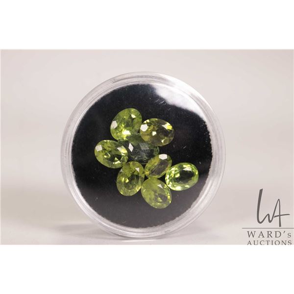 Parcel of oval cut Himalayan peridot, 12. 25 cts. total weight with certificate provided by consigno