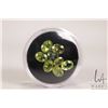 Image 1 : Parcel of oval cut Himalayan peridot, 12. 25 cts. total weight with certificate provided by consigno