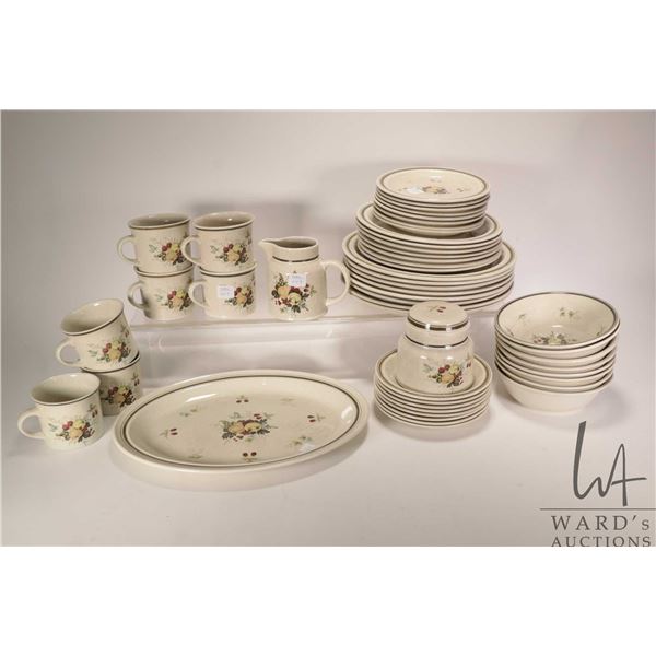 Royal Doulton Lambeth Stoneware "Cornwall" L.S. 1015 including settings for eight of 10 1/2" dinner 