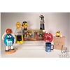 Image 1 : Selection of M & M Chocolate collectibles including dispensers, figures, lidded jar, mug, candy jar 