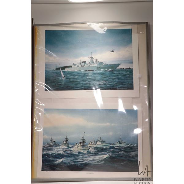 Bo Hermanson, two unframed limited edition prints including "HMCS Vancouver" 30/331 and " Pacific Re