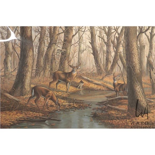 John E. Eberhardt, unframed matted limited edition print. Created for Ducks Unlimited 1987. Titled "