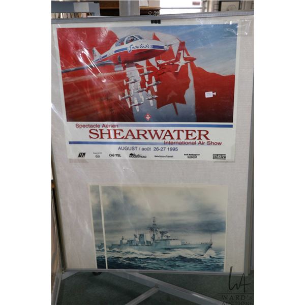 Shearwater International Air Show 1995 poster signed by the Snow birds pilots and two unframed battl