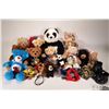 Image 1 : Selection of teddy bear stuffies including Curly Critters, Build-A-Bear, Russ, Keel Toys,Starbucks C