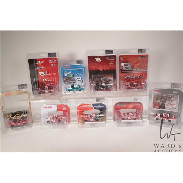 Nine Dale Earnhardt Jr. limited edtiion Action 1: 64 scale die cast cars, various themes including O