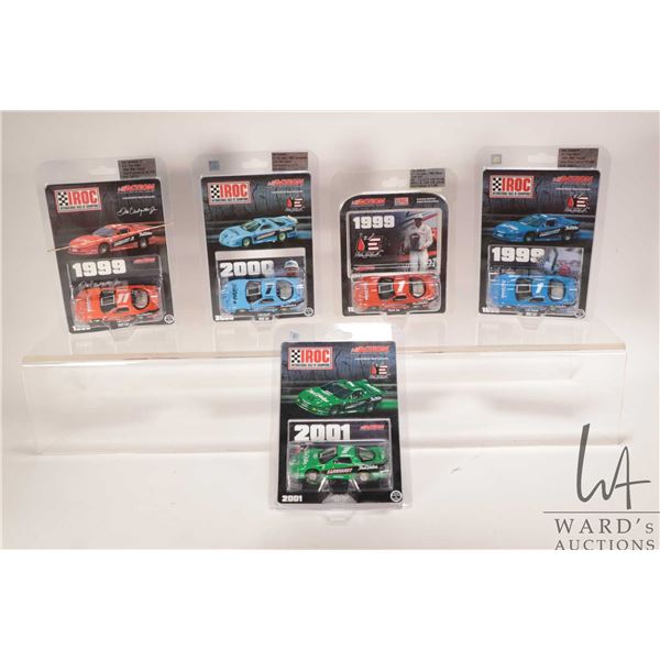 Five limited edition 1:64th scale Action collectible die cast IROC cars including four Dale Earnhard