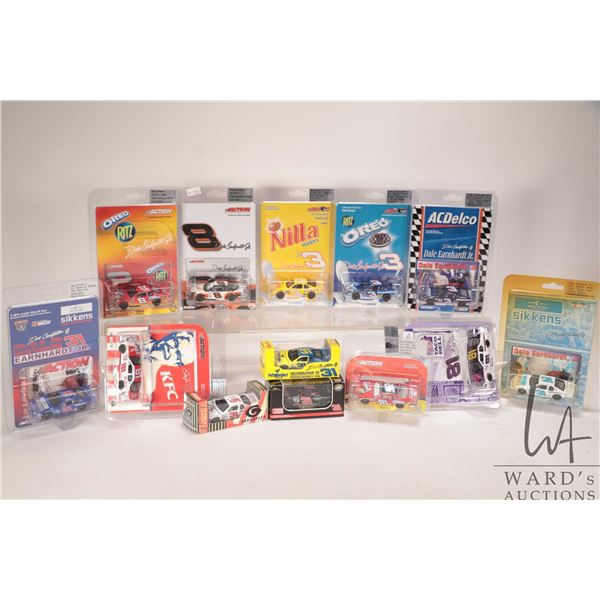 Thirteen limited edition 1:64th scale Action collectible Dale Earnhardt Jr. die cast cars including 