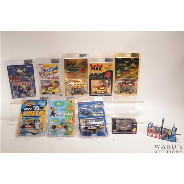Ten assorted limited edition Action 1: 64 scale collectible cars including four Mike Skinner, three 