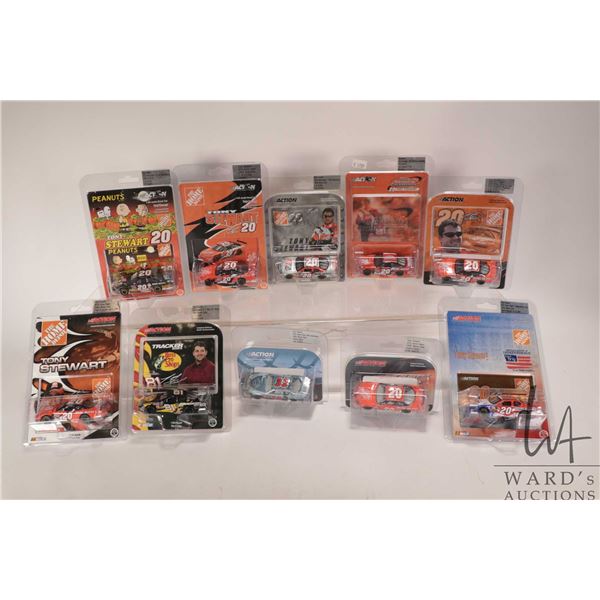 Ten 1: 64 scale die cast collectible Tony Stewart 2002-2005 race cars