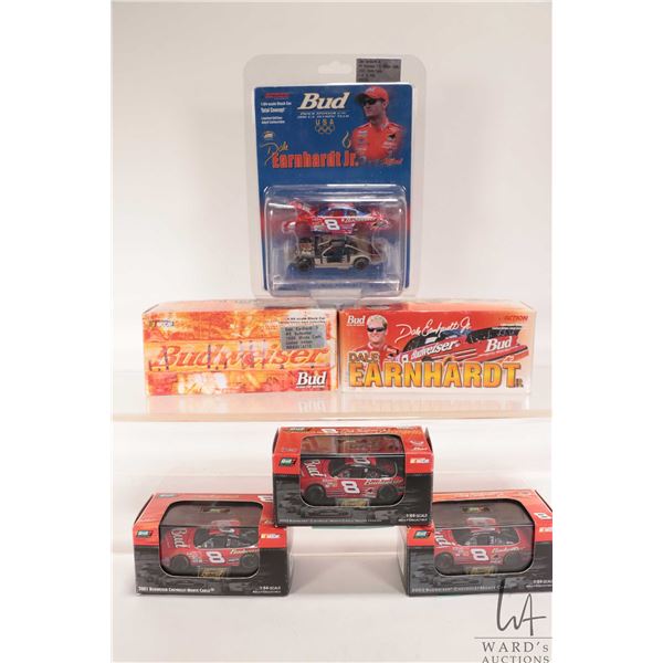 Six 1: 64 scale die cast collectible Dale Earnhardt Jr. race cars 1999-2002