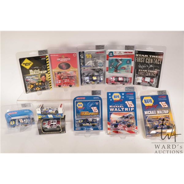 Eleven 1: 64 scale die cast collectible Michael Waltrip race cars