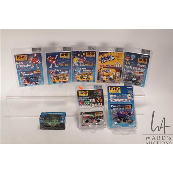 Eight 1: 64 scale die cast collectible Ken Schrader 2001-2002 race cars